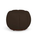 Ver imagem 5 de Poltrona Decoratica Orgânica Fixa com Puff Nuvem Veludo Marrom - Loja Sheep