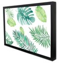 Ver imagem 3 de Quadro Decorativo Floral Folhagem Aquarela  em Moldura Caixa Tacolado Moldura Trad 1cm Madeira Escur
