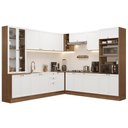 Ver imagem 2 de Armário de Cozinha Completa de Canto 549 cm Rustic/Branco Vik Madesa 01