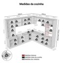 Ver imagem 3 de Armário de Cozinha Completa de Canto 549 cm Rustic/Branco Vik Madesa 01