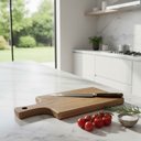 Ver imagem 5 de Tábua de Corte de Madeira Artesanal 45x23 Cm Teixeira:marrom