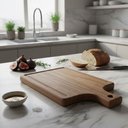 Ver imagem 4 de Tábua de Corte de Madeira Artesanal 45x23 Cm Teixeira:marrom