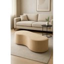 Ver imagem 2 de Puff Decorativo Átria Suede Bege | Design Exclusivo & Conforto