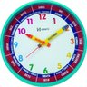 Relógio Parede 25cm Herweg Educativo Infantil 6690 Azul - 1