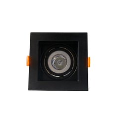 Spot Quadrado Embutir Recuado Mr16 Gu10 Dicróica Rgb:preto - 5