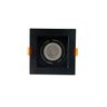Spot Quadrado Embutir Recuado Mr16 Gu10 Dicróica Rgb:preto - 2