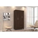 Ver imagem 4 de Guarda Roupa Solteiro 4 Portas e 2 Gavetas Lotus Branco/Rosa - Demóbile