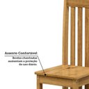 Ver imagem 6 de Conjunto com Mesa de Jantar 180cm Retangular e 8 Cadeiras 100% Madeira Maciça Nimes Espresso Móveis Marrom/Nogueira
