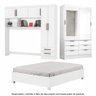 Guarda Roupa Casal Modulado Sevilha 5 e 2 Portas 8 Gavetas com Espelho e Cama Casal Carioca Móveis - 1