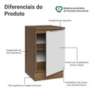 Ver imagem 3 de Balcão de Cozinha 50cm 1 Porta (com Tampo) Rustic/branco Veludo Lux Madesa