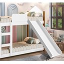 Ver imagem 4 de Cama Infantil Beliche Magia para Crianças Quarto Grade Proteção Escorregador e 2 Colchões Cor Branco