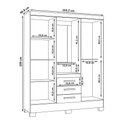 Ver imagem 2 de Guarda Roupa Roupeiro Paris Branco Rosa Flex Aramóveis