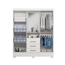 Ver imagem 3 de Guarda Roupa Roupeiro Paris Branco Rosa Flex Aramóveis