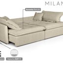 Ver imagem 4 de Sofá Retrátil e Reclinável 200cm Linho Milano