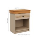 Ver imagem 2 de Mesa Cabeceira Compacta 1 Gaveta para Quarto