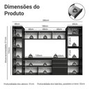 Ver imagem 3 de Armário de Cozinha Completa 280 Cm Suspenso Preto Nice Madesa 06 Preto