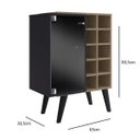 Ver imagem 3 de Adega Bar 1 Porta de Vidro 10 Porta-Garrafas Capri Yescasa