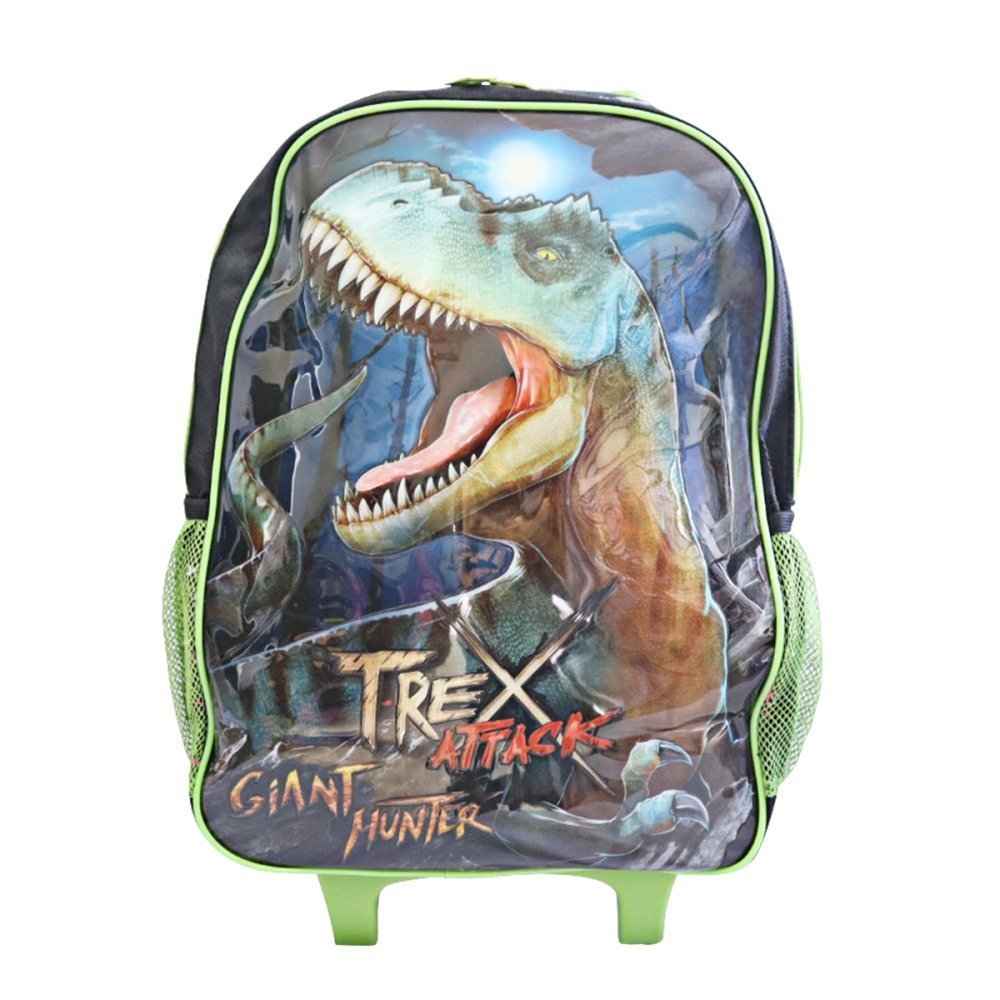 Mochila Escolar de Rodinha Média Dinossauro T-rex - 2