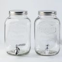 Ver imagem 5 de Suqueira Premium Luxo Vidro Inox Dupla com Suporte Dispenser para Agua Suco Festa 4L Inox