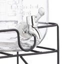 Ver imagem 7 de Suqueira Premium Luxo Vidro Inox Dupla com Suporte Dispenser para Agua Suco Festa 4L Inox