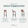 Kit 3 Banquetas 80cm para Balcão Ilha Bancada Área Gourmet Encosto em Junco Banco Itagold - 3