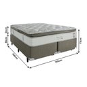 Ver imagem 4 de Cama Box Queen Herval Imperatore Eco Bamboo 158x198x73cm Molas Ensacadas - Marrom