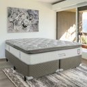 Ver imagem 3 de Cama Box Queen Herval Imperatore Eco Bamboo 158x198x73cm Molas Ensacadas - Marrom