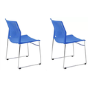 Ver imagem 2 de Kit 02 Cadeiras Fixa Conect Moov Cor Azul - Avantti Bering