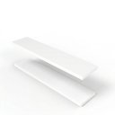 Ver imagem 1 de Kit 02 Prateleiras Suporte Invisível 45x10cm Branca Versátil