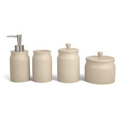 Kit para Banheiro Cimento 4 Peças 17393 Mart - 1