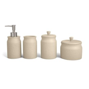 Kit para Banheiro Cimento 4 Peças 17393 Mart