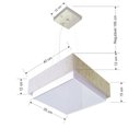 Ver imagem 2 de Lustre para Sala de Jantar Vivare Md-4402 Cúpula em Tecido 40x40cm Cor Linho Bege Bivolt