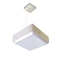 Ver imagem 1 de Lustre para Sala de Jantar Vivare Md-4402 Cúpula em Tecido 40x40cm Cor Linho Bege Bivolt
