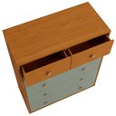 Ver imagem 5 de Cômoda para Quarto 6 Gavetas 90cm Varsóvia A04 Cinamomo Sálvia - Lyam Decor
