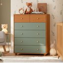 Ver imagem 4 de Cômoda para Quarto 6 Gavetas 90cm Varsóvia A04 Cinamomo Sálvia - Lyam Decor