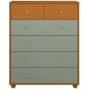 Ver imagem 7 de Cômoda para Quarto 6 Gavetas 90cm Varsóvia A04 Cinamomo Sálvia - Lyam Decor