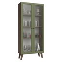 Ver imagem 2 de Cristaleira 70 Cm 2 Portas de Vidro com Pés Trapézio Rustic-verde-rustic Vik Madesa