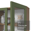 Ver imagem 7 de Cristaleira 70 cm 2 Portas de Vidro com Pés Trapézio Rustic-Verde-Rustic Vik Madesa
