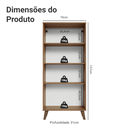 Ver imagem 3 de Cristaleira 70 cm 2 Portas de Vidro com Pés Trapézio Rustic-Verde-Rustic Vik Madesa