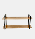 Ver imagem 1 de Kit 2 Prateleiras Estilo Industrial 79x20 - Madeirado