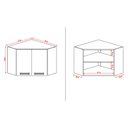 Ver imagem 3 de Armário Aéreo Ametista Canto Oblíquo Freijó Supremo - Kits Paraná