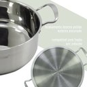 Ver imagem 3 de Jogo de Panelas Antiaderente Aço Inox Belle Cuisine 6 Peças