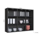 Ver imagem 2 de Armário Aéreo Modulado Fidelitá Mônaco 120cm 3 Portas Chumbo/Titânio