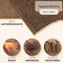 Ver imagem 3 de 2 Tapetes Bolinha 45x65 Marrom Antiderrapante Macio Dedinho