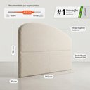 Ver imagem 4 de Cabeceira Cama Box Casal Colli 140cm Estofada Orgânica Moderna Bouclê Bege - Desk Design