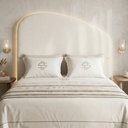 Ver mais imagens de Cabeceira Cama Box Casal Colli 140cm Estofada Orgânica Moderna Bouclê Bege - Desk Design