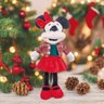 Minnie Natal em Pe C/casaco Xadrez e Laco Vrm Disney 60cm - 2