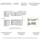 Ver imagem 3 de Cozinha Completa Compacta Armário Canto FL2106 Veneza Multi Branco