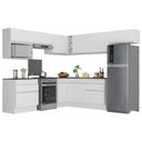 Ver imagem 2 de Cozinha Completa Compacta Armário Canto FL2106 Veneza Multi Branco