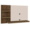 Ver imagem 1 de Painel Suspenso Tv 50 Pol 160 Cm 4157 Pinho Ripado Off White Arly